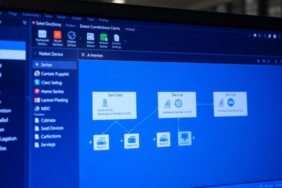 Cisco Unified CM administration interface with network diagrams.