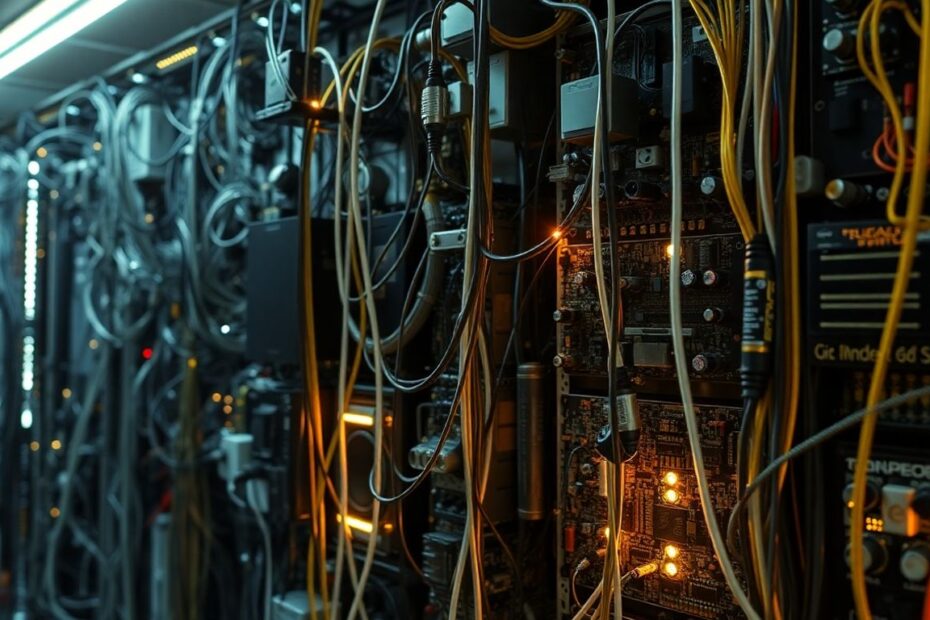 Interconnected electronic components and circuit boards.