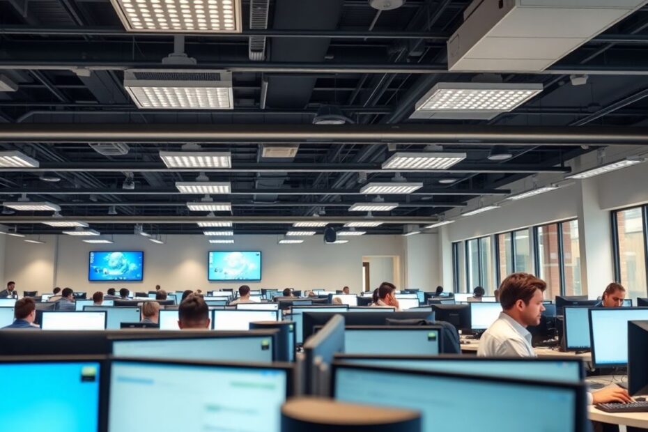 Contact center with agents using technology.