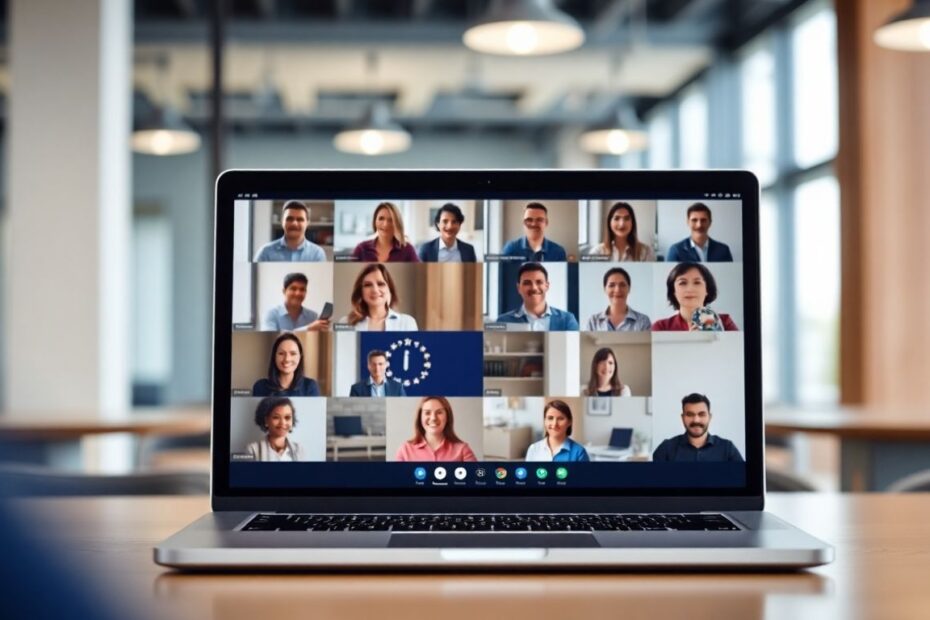 Microsoft Teams interface on a laptop screen.