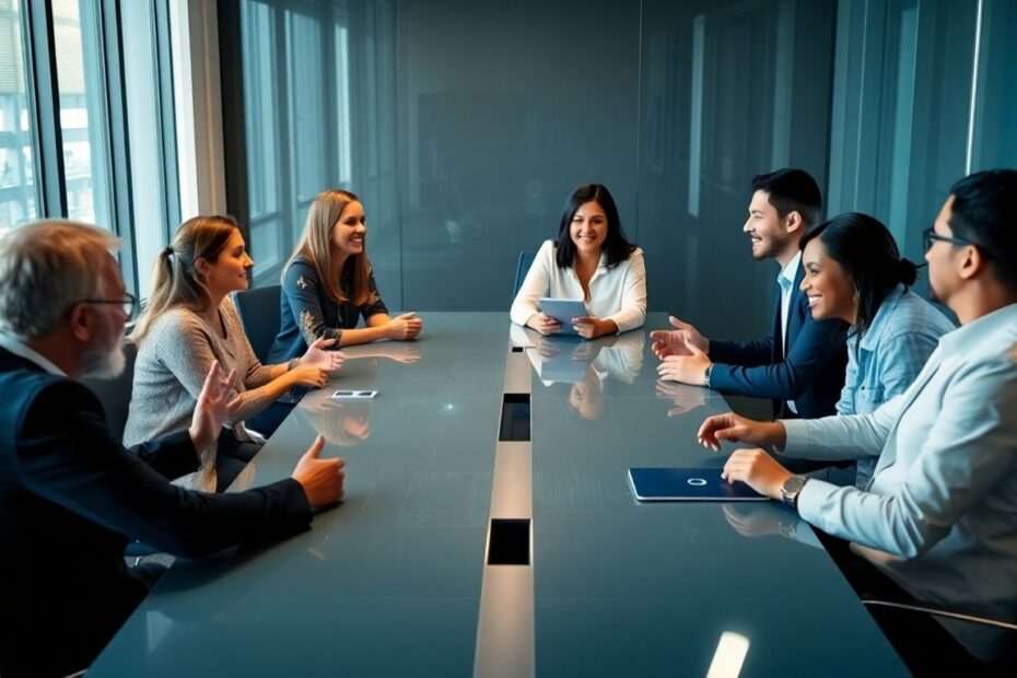 Team collaborating seamlessly with unified communication tools.