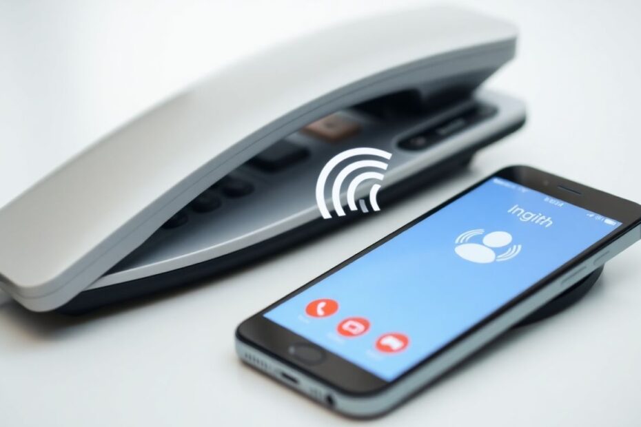 VoIP phone and smartphone with call screen