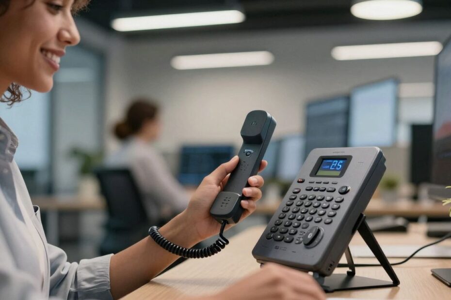 VoIP phone and office communication technology.